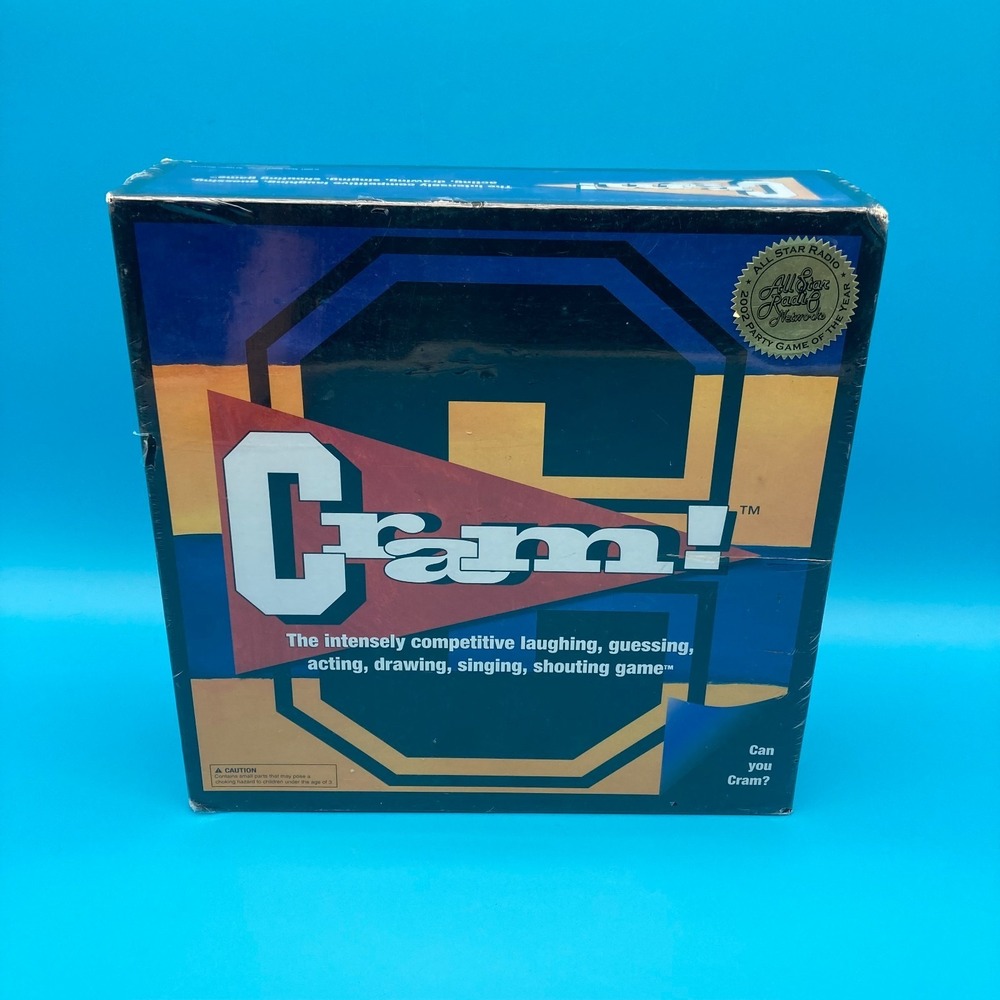 Cram! The Game (2001) Mojo Board Games - Factory Sealed College Party Trivia NOS